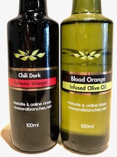 Perfect Pairing Special: Chili Infused Balsamic Vinegar & Blood Orange Olive Oil - 2 100ml bottles