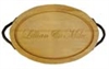 Customizable 24" Oval Cutting Board With Handles - MADE IN THE USA