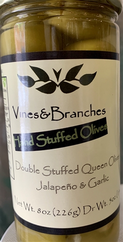 "Double Stuffed" Jalapeno & Garlic Stuffed Queen Olives